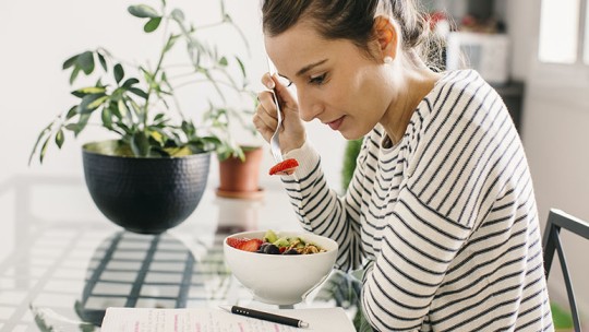 Woman finding balance
