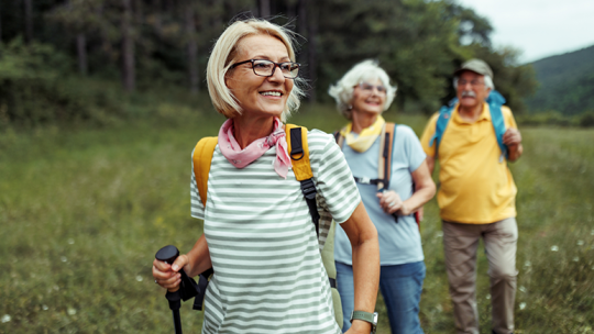 seniors hiking for health