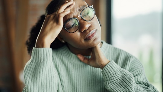 Woman with a headache