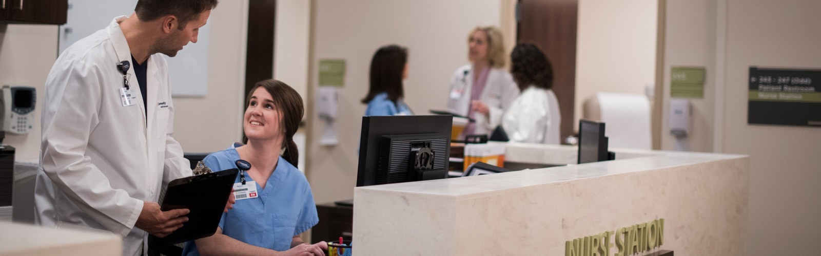 Nurses station at cancer center