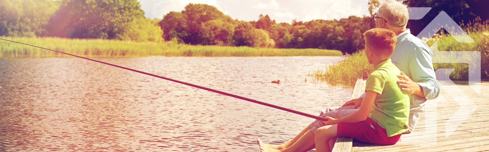 Father and son fishing