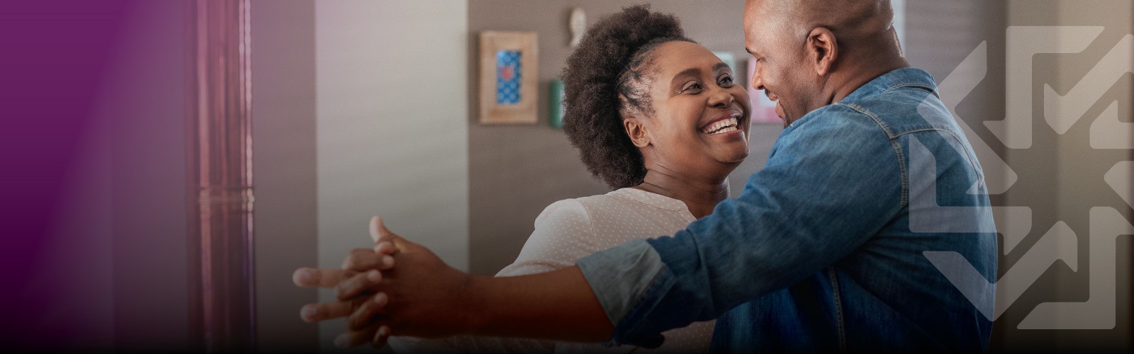African American couple dancing