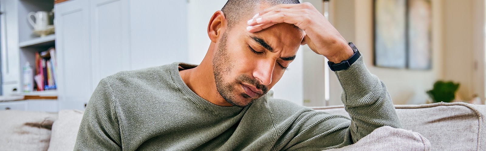 Man with headache