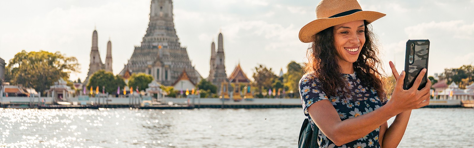 International traveler taking a photo