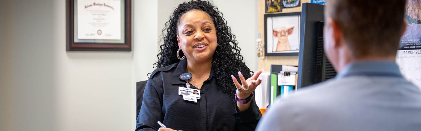 Fairbanks therapist with patient