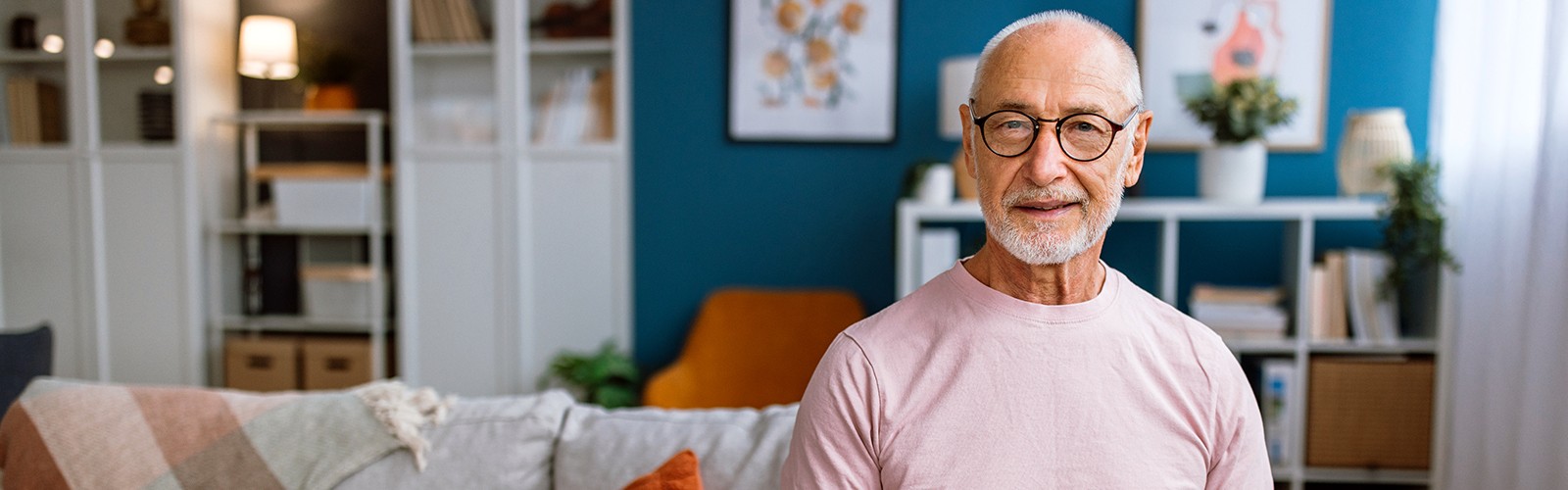 Healthy senior man with Watchman implant