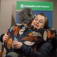 Patient thanking caregiver