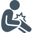 Knee pain icon