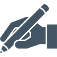 Hand writing with pencil