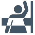 Woman getting a mammogram icon