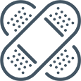 Overlapping bandaids icon