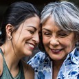 Happy, healthy mom and daughter