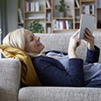 Woman using virtual care