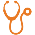 Orange stethoscope