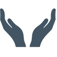 Open hands icon