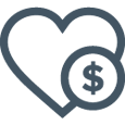 Heart give icon