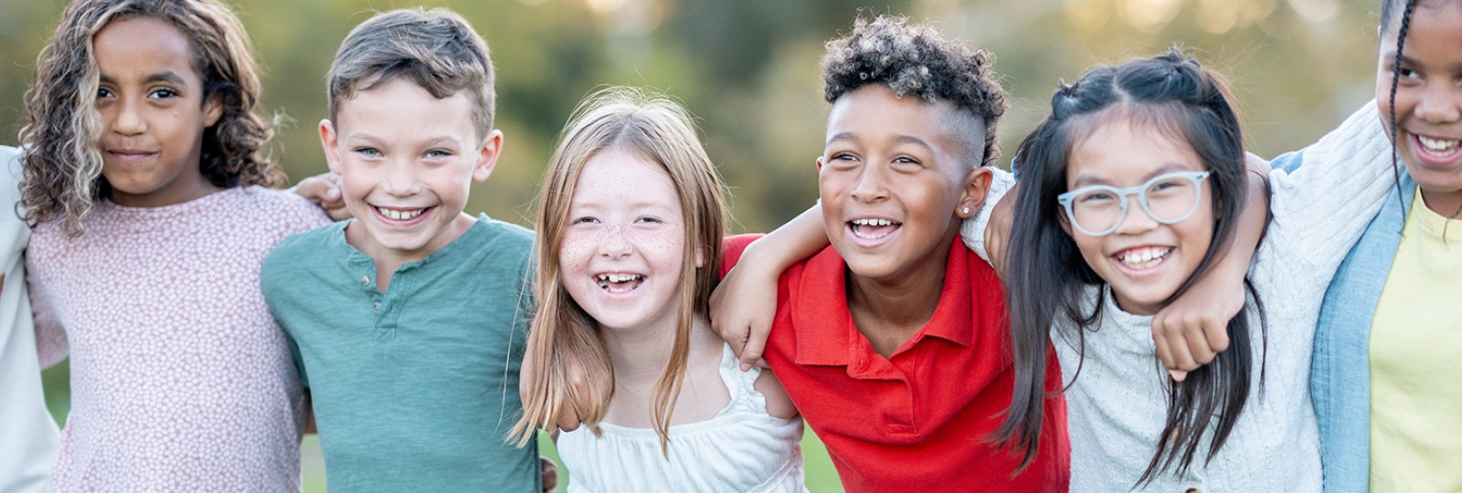 Group of active, diverse kids