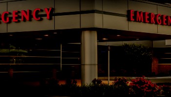 Emergency room entrance at Community Howard Regional Health