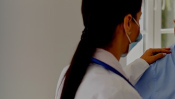 Post-acute patient with caregiver