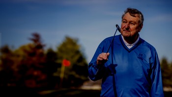 Orthopedic patient playing golf