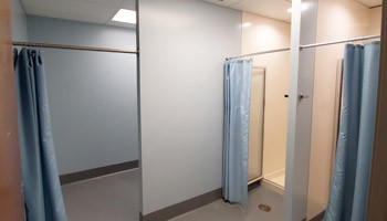 Shower facilities at Bodyzone