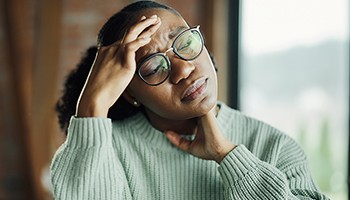 Woman with headache