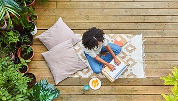 Healthy woman meditating