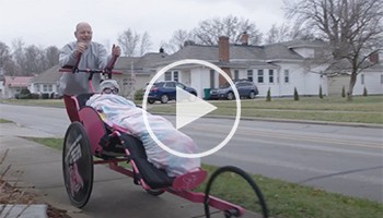 Ramsey running with his niece
