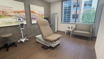 Modern, comfortable exam room