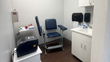 On-site lab for executive physical labwork